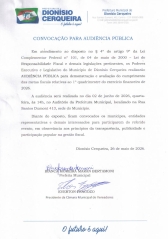 CONVOCAÇÃO PARA AUDIÊNCIA PÚBLICA